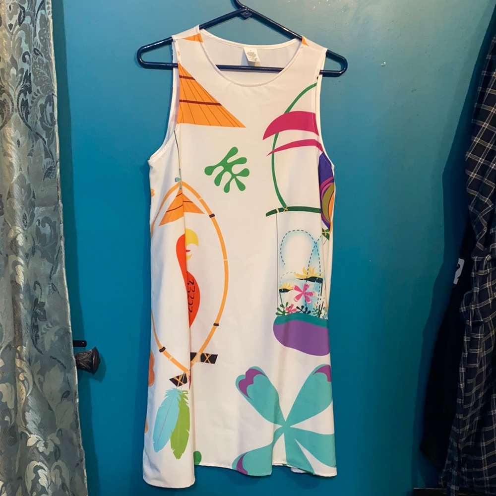 ModCloth Disney enchanted tiki room sheath dress bird